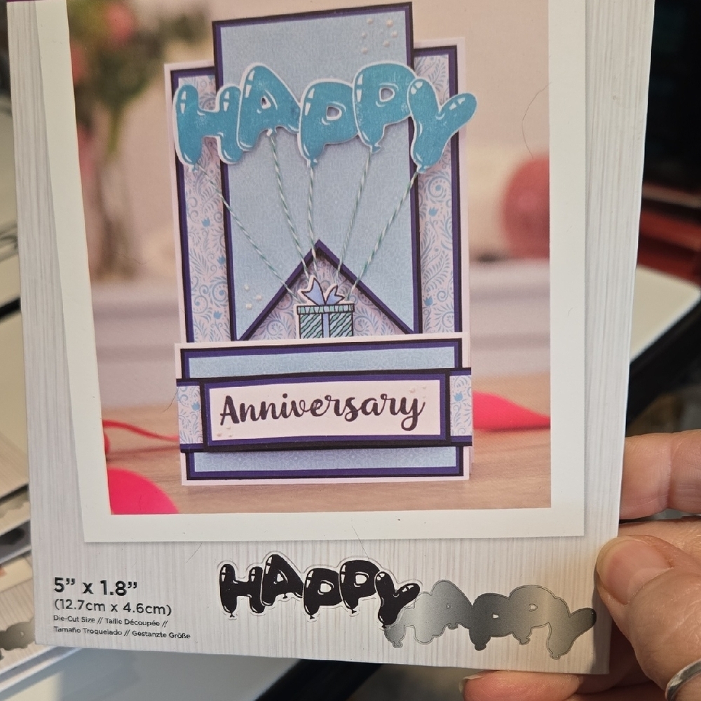 Crafter's Companion Lot Of 8 Balloon Sentiment Stamp And Die Sets NEW - Picture 2 of 16